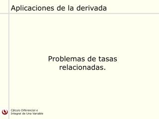 Aplicaciones de la derivada
