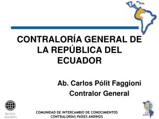 CONTRALORÍA GENERAL DE LA REPÚBLICA DEL ECUADOR