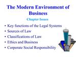 The Modern Environment of Business