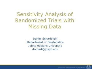 Sensitivity Analysis of Randomized Trials with Missing Data