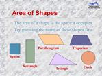 Area of Shapes