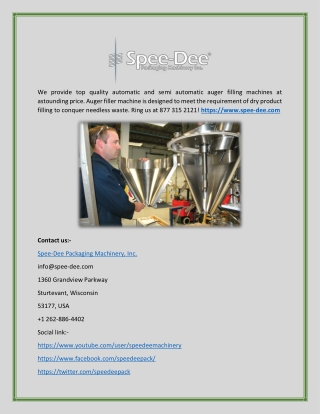 automatic auger fillers(spee-dee.com)