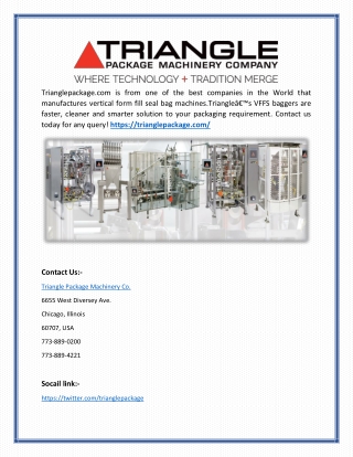 Vertical form fill seal manufacturers(trianglepackage.com)