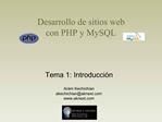 Desarrollo de sitios web con PHP y MySQL