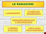 LE RADIAZIONI