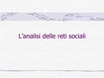 L analisi delle reti sociali