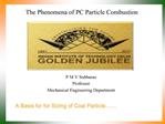 The Phenomena of PC Particle Combustion
