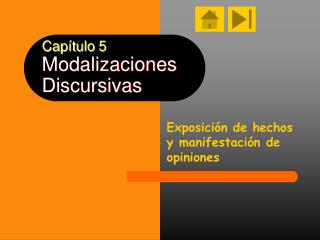 Capítulo 5 Modalizaciones Discursivas