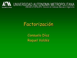 Factorización