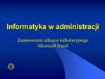 Informatyka w administracji