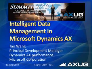 Intelligent Data Management in Microsoft Dynamics AX