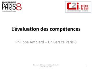 L’évaluation des compétences