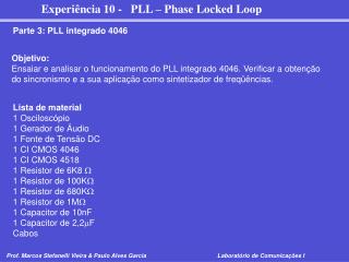 Parte 3: PLL integrado 4046