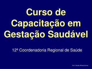 Curso de Capacitação em Gestação Saudável