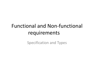 PPT - Functional And Non-functional Requirements PowerPoint ...