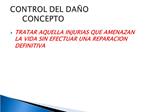 CONTROL DEL DA O CONCEPTO