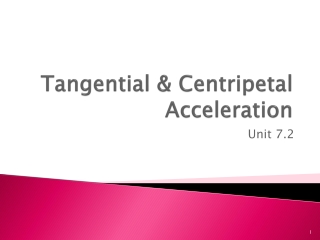 Tangential & Centripetal Acceleration