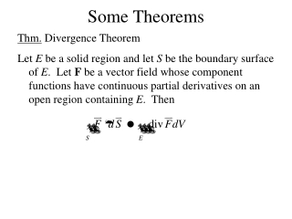 Some Theorems