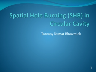 Spatial Hole Burning in Ring Cavity