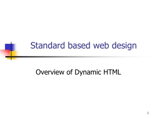 Standard based web design