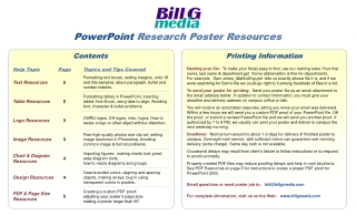 PowerPoint  Research Poster Resources