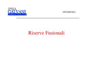 Riserve Fusionali