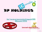 BP Holdings, Fondation BP pour faire un don de 500 000 $ à