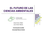 EL FUTURO DE LAS CIENCIAS AMBIENTALES