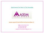 Apartments for Rent in The Verandas Gurgaon