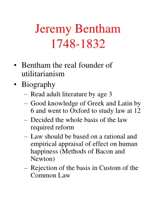 Jeremy Bentham 1748-1832