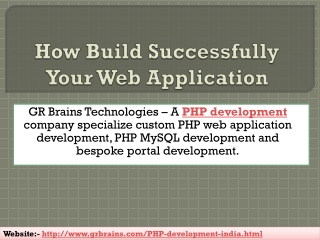 How Build Successfully Your Web Application