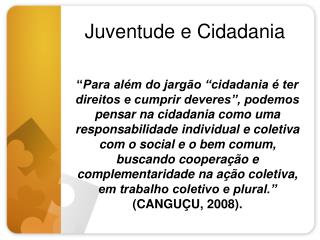 Juventude e Cidadania