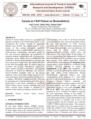 Anemia in CKD Patient on Heamodialysis