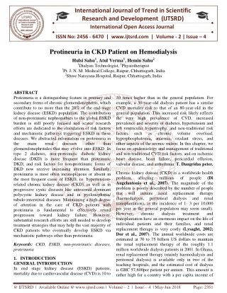 Protineuria in CKD Patient on Hemodialysis