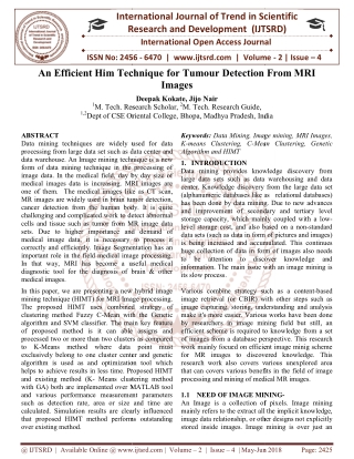 An Efficient HIM Technique for Tumour Detection from MRI Images