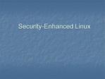 Security-Enhanced Linux