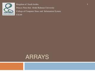 Arrays