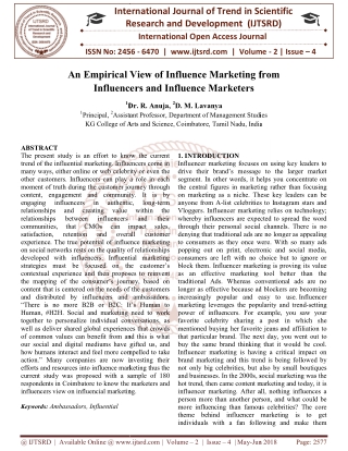 An Empirical View of Influence Marketing from Influencers and Influence Marketers