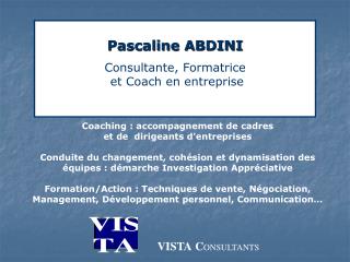 Pascaline ABDINI Consultante, Formatrice et Coach en entreprise