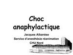 Choc anaphylactique