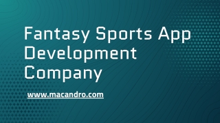 Fantasy Sports App Development Company | MacAndro