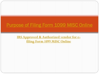 Facts about online filing of Form 1099-Misc, Miscellaneous Income (2019)