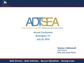 Annual Conference Burlington, VT July 24, 2019