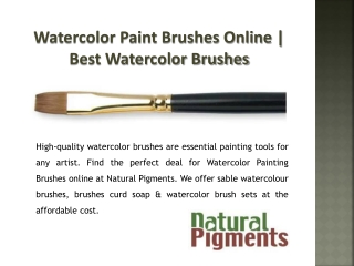 Watercolor Paint Brushes Online | Best Watercolor Brushes