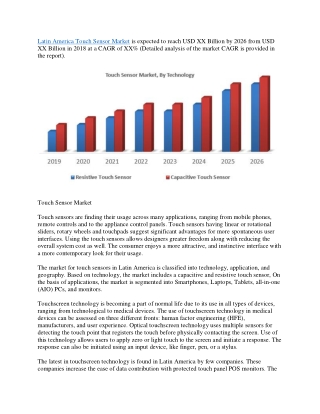 Latin America Touch Sensor Market