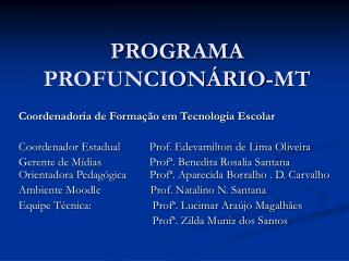 PROGRAMA PROFUNCIONÁRIO-MT