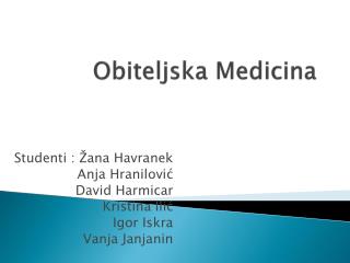 Obiteljska Medicina