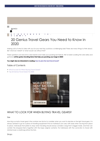 20 Genius Travel Gears You Need to Know in 2020