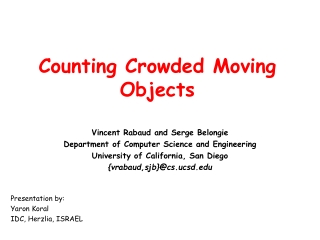 Counting Crowded Moving Objects