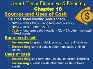 Short Term Financing & Planning Chapter 18